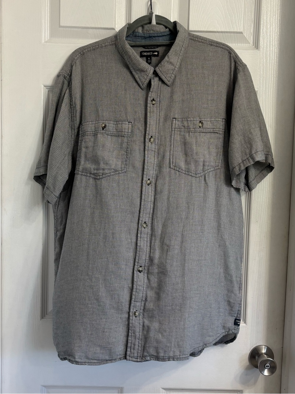 Toad&Co Men's Short-Sleeve Button-Down Shirt in Gray XL